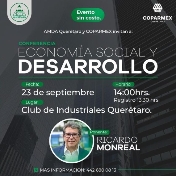 Ricardo Monreal Ávila, presidente de la Junta de Coordinación Política (JUCOPO) del Senado, realizará una visita al estado de Querétaro donde se reunirá con diversos sectores de la sociedad.