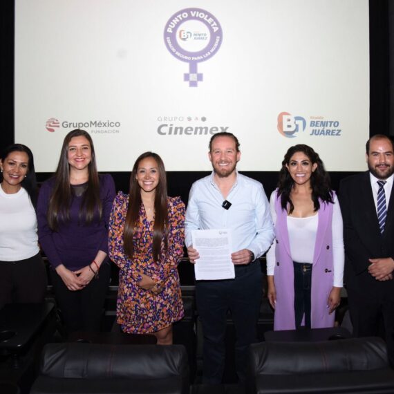 El alcalde de Benito, Juárez Santiago Taboada, y Grupo Cinemex firmaron un convenio de colaboración con el que se suman a la iniciativa de Puntos Violeta, los cuales tienen por objetivo resguardar y canalizar a las mujeres que hayan sido violentadas