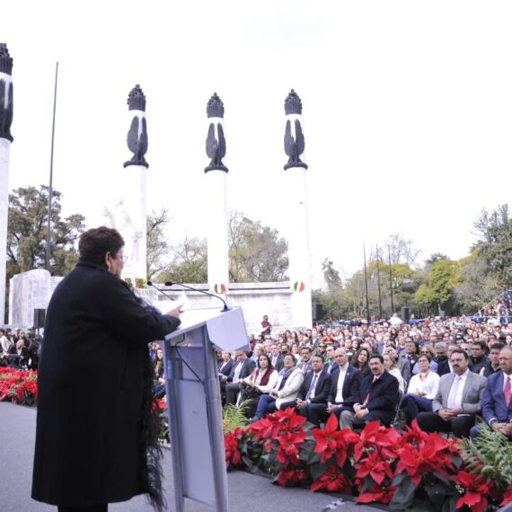 Al rendir lo que llamó “Cuarto Informe de labores”, la titular de la Fiscalía de la Ciudad de México (FGJCDMX), Ernestina Godoy, acusó que el PAN y PRI bloquearon su ratificación porque son una “minoría” que defiende la corrupción. FOTO: Fiscalía CDMX