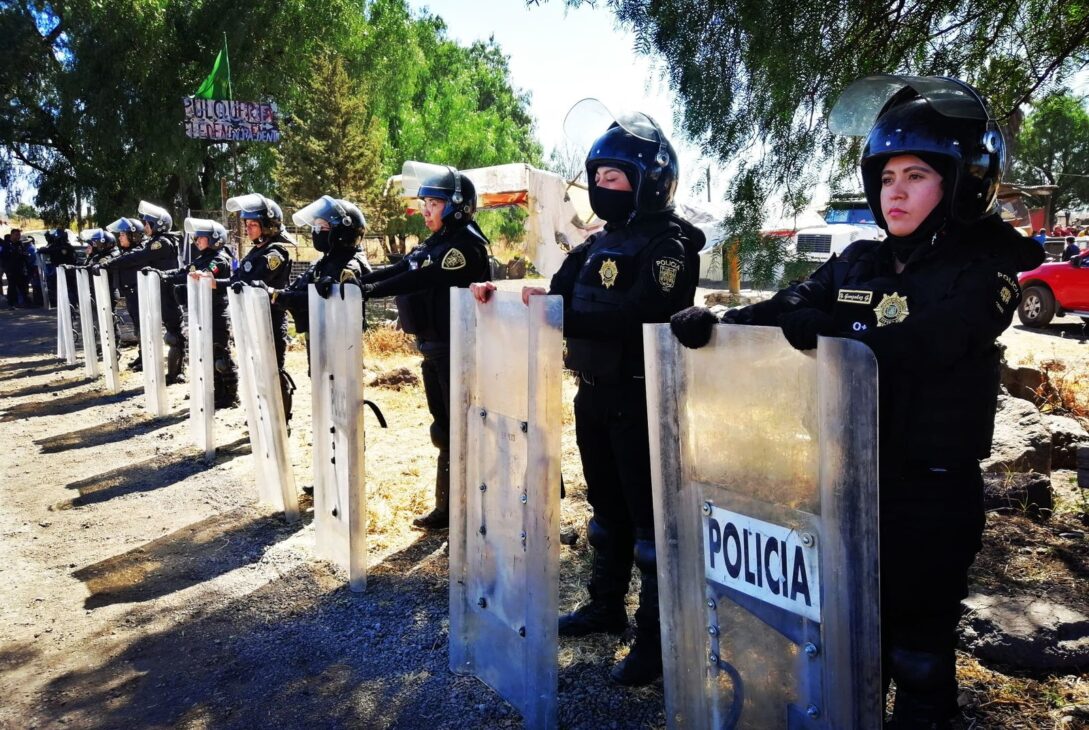 Con el objetivo de contener el crecimiento de la mancha urbana en Áreas Naturales Protegidas de la demarcación, se implementó un fuerte operativo en el ejido conocido como “Las Tablas”.  FOTOS: Especial