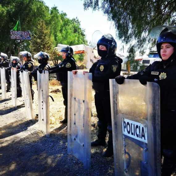 Con el objetivo de contener el crecimiento de la mancha urbana en Áreas Naturales Protegidas de la demarcación, se implementó un fuerte operativo en el ejido conocido como “Las Tablas”.  FOTOS: Especial