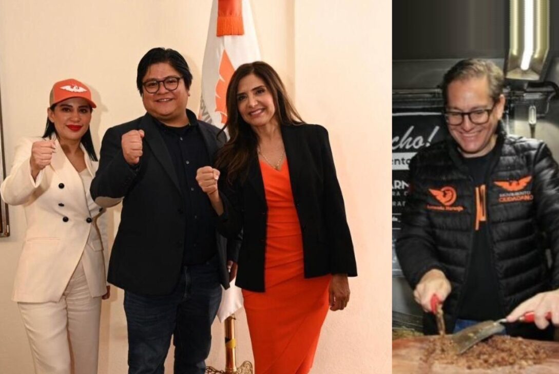 Sandra Cuevas, Alejandra Barrales y Salomón Chertorivski comparten tres peculiaridades: son candidatos de MC, son cartuchos quemados de la política, pero sobre todo esquiroles para ayudarle a ganar a Brugada, Harfuch y Godoy. FOTOS: RRSS / Barrales y Chertorivski