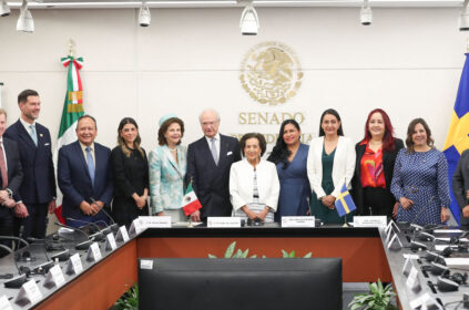 Con el objetivo de celebrar las excelentes relaciones entre México y Suecia, así como fortalecer los lazos bilaterales de amistad, el Senado de la República recibió la visita de los Reyes de Suecia, Carl XVI Gustaf y Silvia Renate. FOTO: Senado