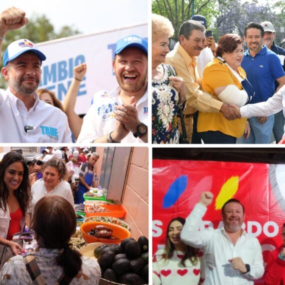 En el primer mes de campañas de los candidatos a la Jefatura de Gobierno, la oficialista Clara Brugada y el opositor Santiago Taboada no parecen haber emocionado gran cosa. Prácticamente es un hecho que se movieron poco las agujas de las tendencias, con un ligero repunte del opositor. FOTOS: Especial