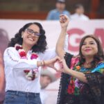 En el arranque de la campaña de Gabriela Osorio por la alcaldía Tlalpan, Clara Brugada Molina, candidata a la Jefatura de Gobierno de la Ciudad de México por la coalición “Sigamos Haciendo Historia” integrada por Morena, PT y PVEM, dijo que hoy arranca un equipo con mucha responsabilidad porque representan las causas del pueblo. FOTO: Especial