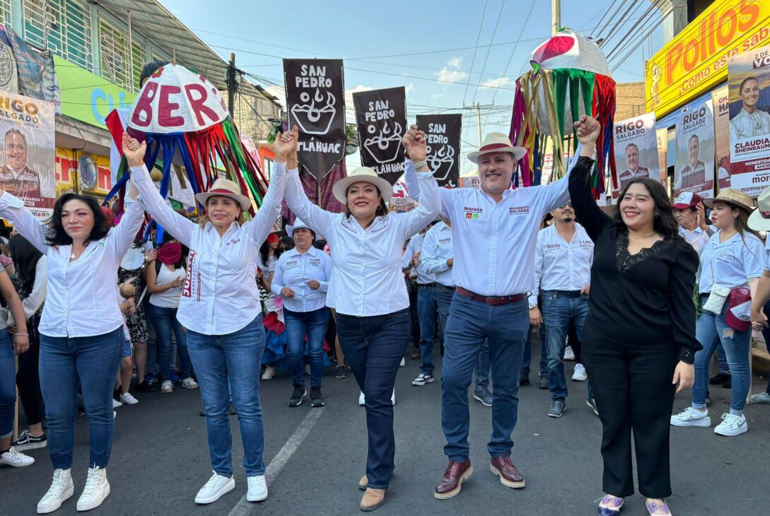 Durante el arranque de su campaña electoral, Berenice Hernández Calderón dijo que construirá el segundo piso de la llamada Cuarta Transformación de ganar en la Alcaldía Tláhuac en las elecciones del próximo 2 de junio. FOTO: CDMX Magacín