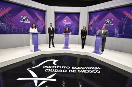 En el primer debate de candidatos a la Alcaldía Cuauhtémoc organizado por el instituto Electoral de la Ciudad de México (IECM), la candidata Alessandra Rojo de la Vega dijo que una de sus principales propuestas es brindar seguridad a la ciudadanía. FOTO: IECM