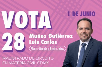 Luis Carlos Muñoz Gutiérrez, candidato a magistrado de circuito en materia civil por el Distrito Judicial 3, que comprende alcaldías Álvaro Obregón y Benito Juárez, ubicado en la boleta rosa con el número 28, dice enfático que con la elección judicial para nada se pone en riesgo la figura del amparo, que es la última instancia de los derechos humanos, de protección ante la arbitrariedad de las autoridades. FOTOS: INE / Especial