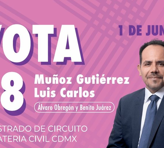 Luis Carlos Muñoz Gutiérrez, candidato a magistrado de circuito en materia civil por el Distrito Judicial 3, que comprende alcaldías Álvaro Obregón y Benito Juárez, ubicado en la boleta rosa con el número 28, dice enfático que con la elección judicial para nada se pone en riesgo la figura del amparo, que es la última instancia de los derechos humanos, de protección ante la arbitrariedad de las autoridades. FOTOS: INE / Especial