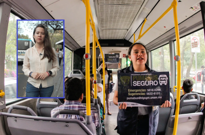 Astrid Espinosa Perera, secretaria de Formación y Capacitación del PAN CDMX, denunció que los pinchazos ya son un “cáncer” para el sistema de transporte público y el que hayan llegado hasta Ciudad Universitaria es más preocupante. FOTO: Especial