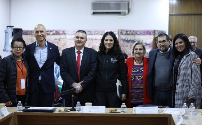 Bertha Alcalde Luján explicó que la nueva Unidad trabajará de manera coordinada con el Instituto de Servicios Periciales y Ciencias Forenses (INCIFO) del Tribunal Superior de Justicia de la Ciudad de México y del Instituto Nacional Electoral (INE).