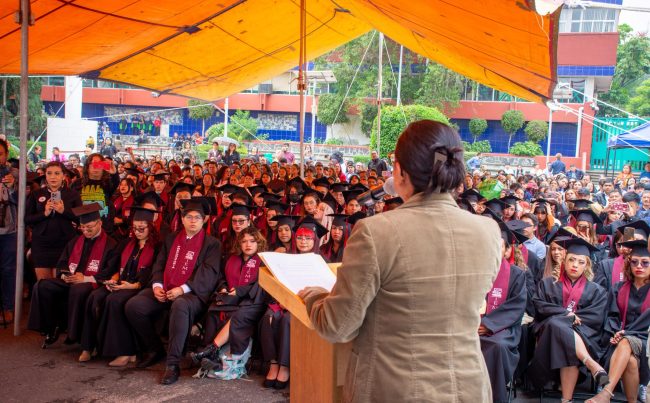 La alcaldesa Aleida Alavez Ruiz afirmó que la voz de las y los estudiantes se reflejará en las obras que se emprendan a través “De la A a la Z, Trazaremos la Meta”, acción que dará mantenimiento a 75 escuelas públicas de la demarcación. FOTO: Especial