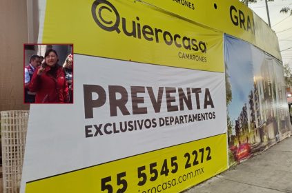 Después de todo el discurso contra las construcciones irregulares, años de jactarse que han combatido al “cártel inmobiliario” de Benito Juárez, no se entiende por qué las autoridades del Gobierno de la Ciudad de México y de la Alcaldía Azcapotzalco se queden cruzadas de brazos cuando a todas luces la desarrolladora “Quiero Casa” engaña a la gente. FOTOS: Vecinos Azcapotzalco