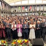 Embajadoras y embajadores de Guatemala, El Salvador, Honduras, Nicaragua y Costa Rica encabezaron la ceremonia inaugural, por el 204 aniversario de la Independencia de Centroamérica. FOTO: Especial