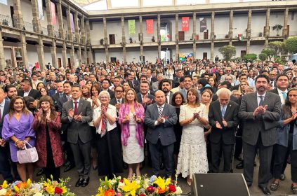 Embajadoras y embajadores de Guatemala, El Salvador, Honduras, Nicaragua y Costa Rica encabezaron la ceremonia inaugural, por el 204 aniversario de la Independencia de Centroamérica. FOTO: Especial