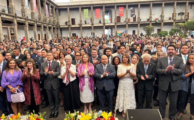 Embajadoras y embajadores de Guatemala, El Salvador, Honduras, Nicaragua y Costa Rica encabezaron la ceremonia inaugural, por el 204 aniversario de la Independencia de Centroamérica. FOTO: Especial
