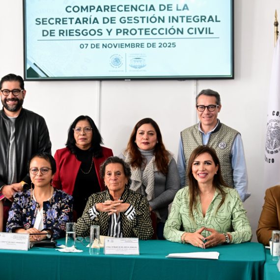 La titular de la Secretaría de Gestión Integral de Riesgos y Protección Civil, Myriam Urzúa Venegas, compareció ante la Comisión de Gestión Integral de Riesgos y Protección Civil del Congreso local, como parte de la glosa del Primer Informe de la jefa de Gobierno, Clara Marina Brugada Molina.