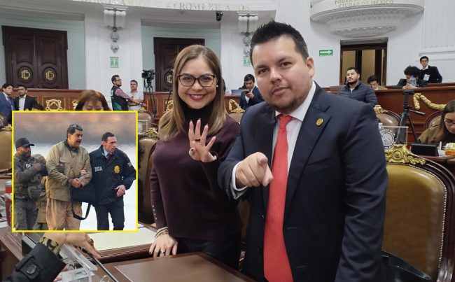 Se esperaba que en el Congreso de la Ciudad de México hubiera uno de esos intensos debates, porque el grueso calibre del tema: la detención de Nicolás Maduro en Venezuela y su internamiento en una cárcel de Estados Unidos. FOTO: Especial