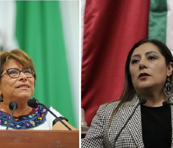 Las diputadas Martha Ávila y Xóchitl Bravo, coordinadora de Morena, tienen su aspiración política. FOTOS: Especial
