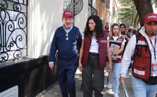 Luisa María Alcalde, presidenta nacional de Morena, y Héctor Díaz Polanco, de la CDMX, están en sus últimos días en sus cargos, pues para las necesidades del partido frente a lo que se avecina para 2027, deben ser relevados, ella a más tardar en mayo. FOTO: Especial