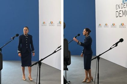 Al ser cuestionada sobre si hay tensiones diplomáticas entre España y México, Sheinbaum afirmó que nunca ha habido crisis diplomática: “nunca la ha habido. Lo que es importante es que se reconozca la fuerza de los pueblos originarios para nuestra patria”. FOTO: Especial