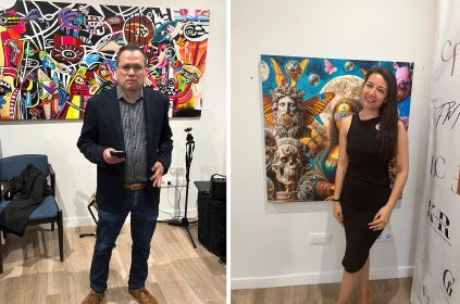 Este jueves, en Madrid, España, se presentó la iniciativa Punto Focal, un espacio abierto al arte liderado por los mexicanos Itzel Martínez y Juan Arias, quienes han desarrollado un proyecto colaborativo para apoyar a artistas mexicanos que buscan sitios para exponer sus obras. FOTO: Especial