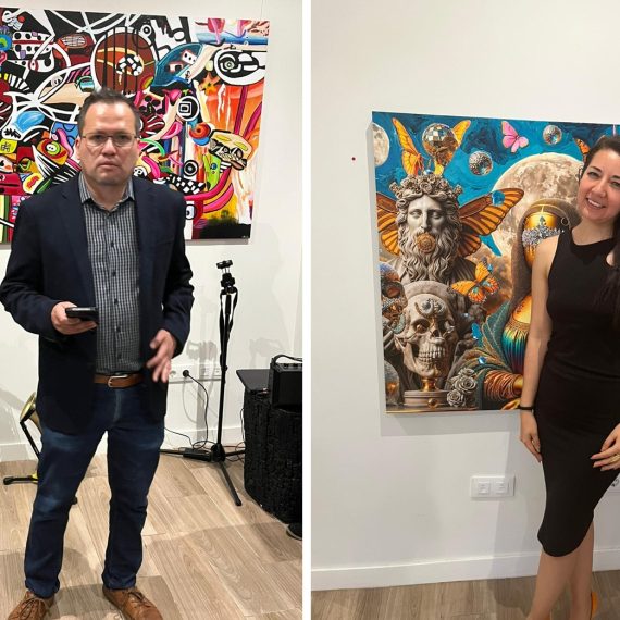Este jueves, en Madrid, España, se presentó la iniciativa Punto Focal, un espacio abierto al arte liderado por los mexicanos Itzel Martínez y Juan Arias, quienes han desarrollado un proyecto colaborativo para apoyar a artistas mexicanos que buscan sitios para exponer sus obras. FOTO: Especial