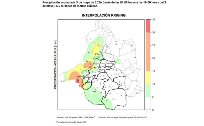 Con corte a las 19:00 horas, las brigadas de la SEGIAGUA ha concluido el 50% de los encharcamientos registrados en las alcaldías Cuauhtémoc y Gustavo A. Madero. FOTO: Especial