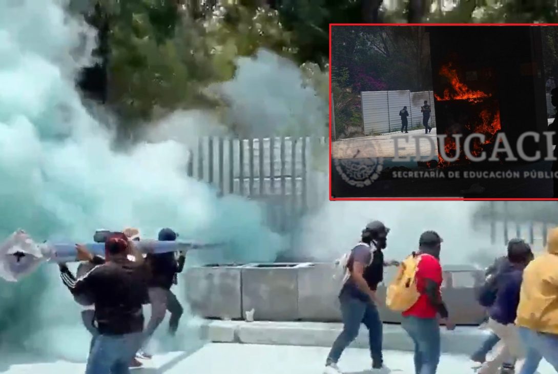 La violencia, el caos y enorme daño que han provocado los “maestros” de la CNTE en la Ciudad de México, en estricto sentido, son responsabilidad plena de la presidenta Claudia Sheinbaum, porque ella prometió cosas que sabía jamás podría cumplir, y porque ha girado instrucciones precisas de tolerarles todas las ilegalidades, en manifestaciones con tintes de levantamiento. FOTOS: RRSS / Cuartoscuro