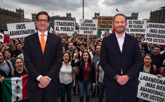 Hace un año planteé que por haber abandonado a sus electores, Taboada y Chertorivski deberían ofrecer disculpas, o ya al menos una explicación. Pero también expuse como escenario más probable que no lo harían y ahora reitero la prospectiva de que jamás lo harán. Esa pesada losa habrán de cargarla para siempre. Lo veremos. FOTOS: Especial / IMAGEN: El fondo ha sido modificado con IA de Gemini